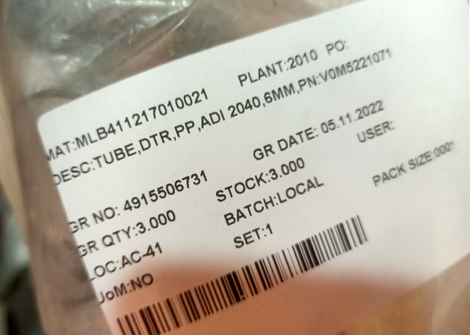 TUBE,DTR,PP,ADI 2040,6MM,PN:V0M5221071 - mjvaluemart