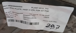 END PLATE, HAST.C-276, FOR IAT PHE - mjvaluemart