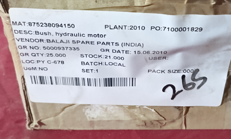 Bush, hydraulic motor - mjvaluemart